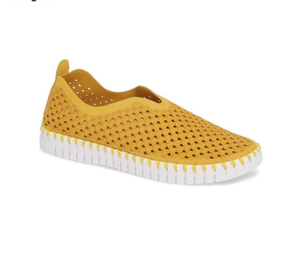 Ilse Jacobsen Tulip 139 Perforated Slip-On Sneaker In Golden Rod Size 38 US 8